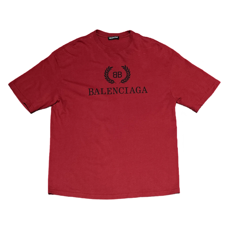 Balenciaga BB Logo T Shirt Red