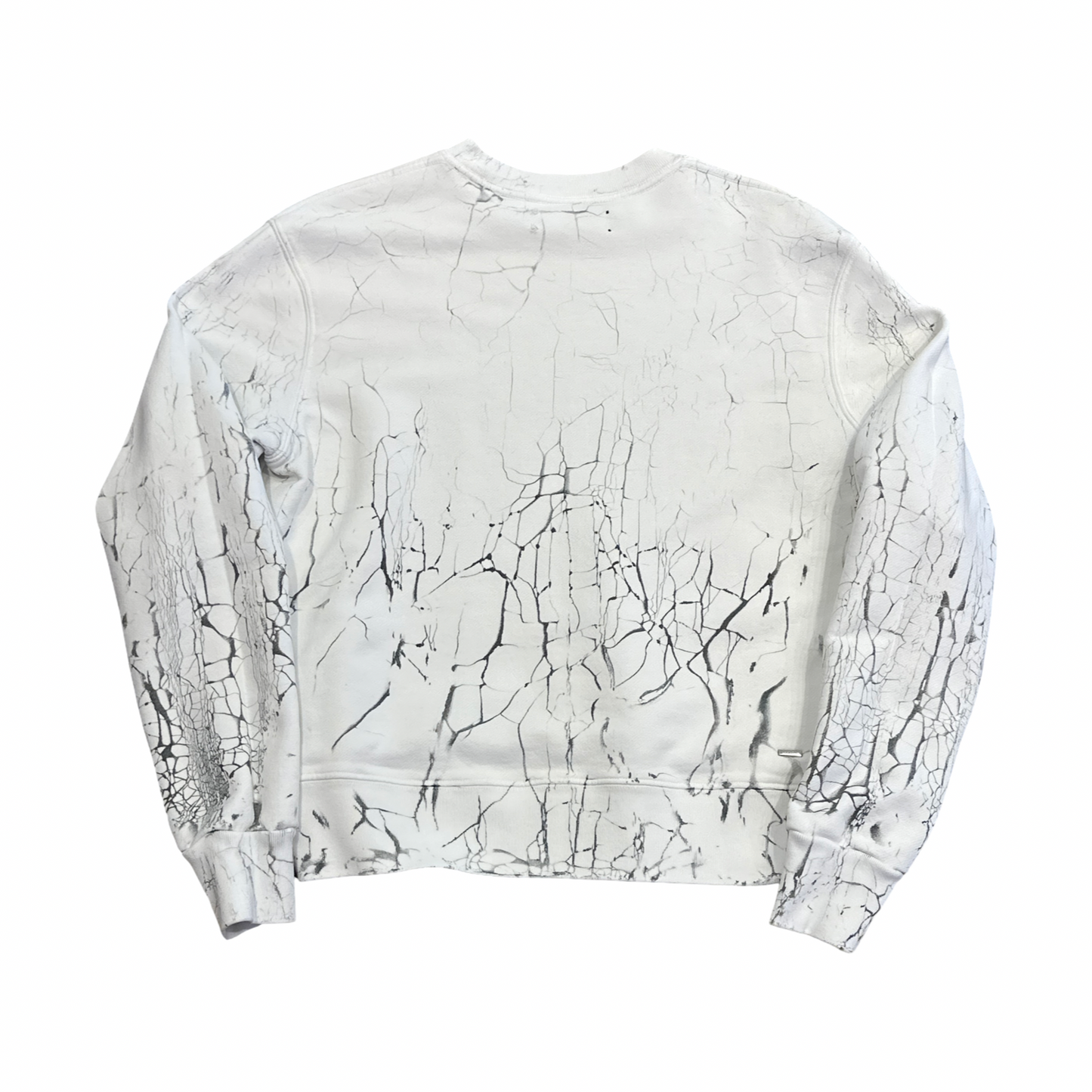 Amiri Logo Cracked Logo Sweatshirt Cream