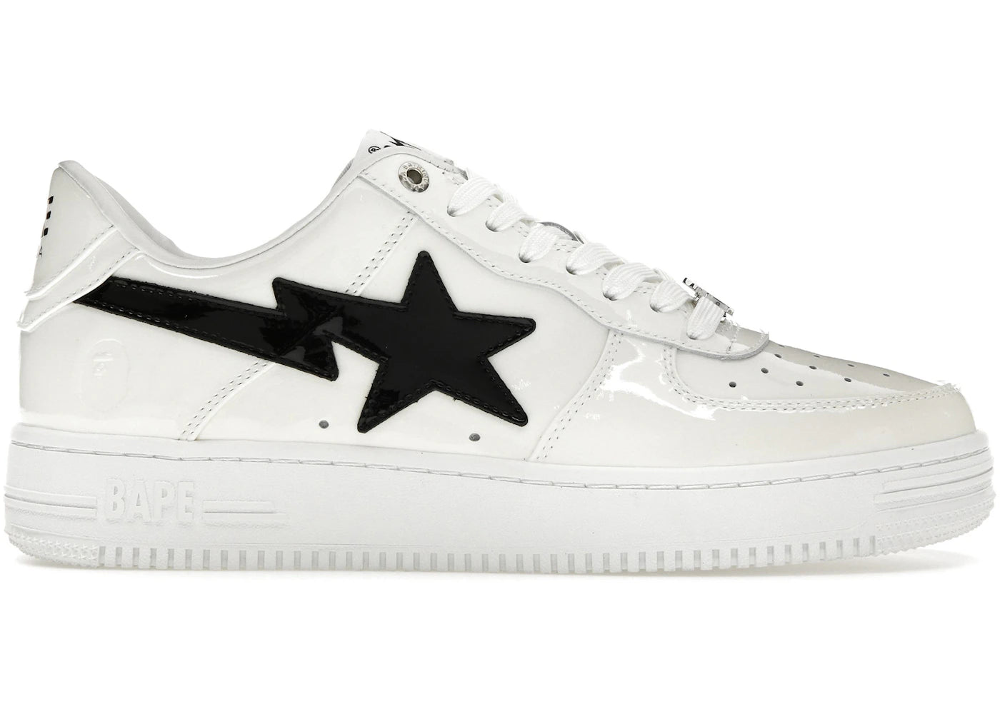 A Bathing Ape Bape Sta #2 White Patent - Iconic Streetwear Sneakers