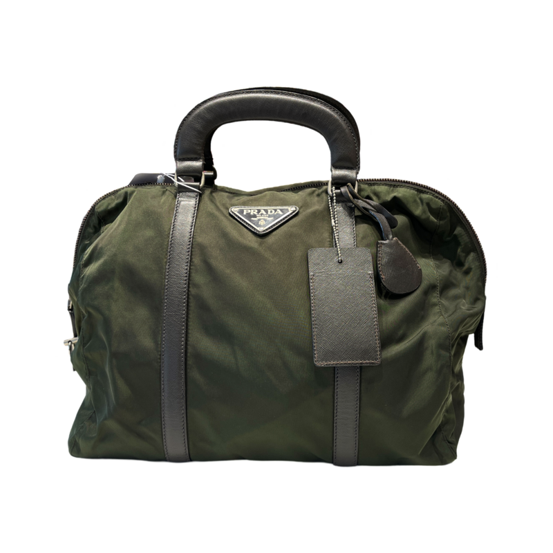 Prada Mini Boston Travel Bag with Lock - Stylish & Secure