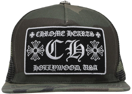 Chrome Hearts CH Hollywood Trucker Hat Camo - Stylish & Versatile