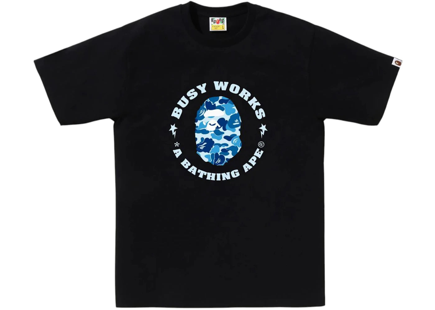 BAPE ABC Camo Busy Works Sta Tee Black/Blue