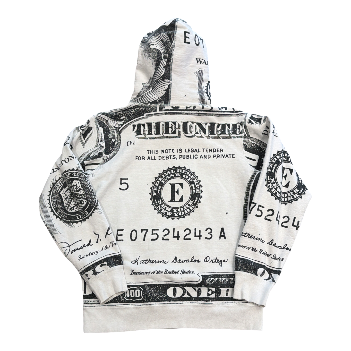 Supreme Benjamin Franklin 100 Dollar Bill Hoodie