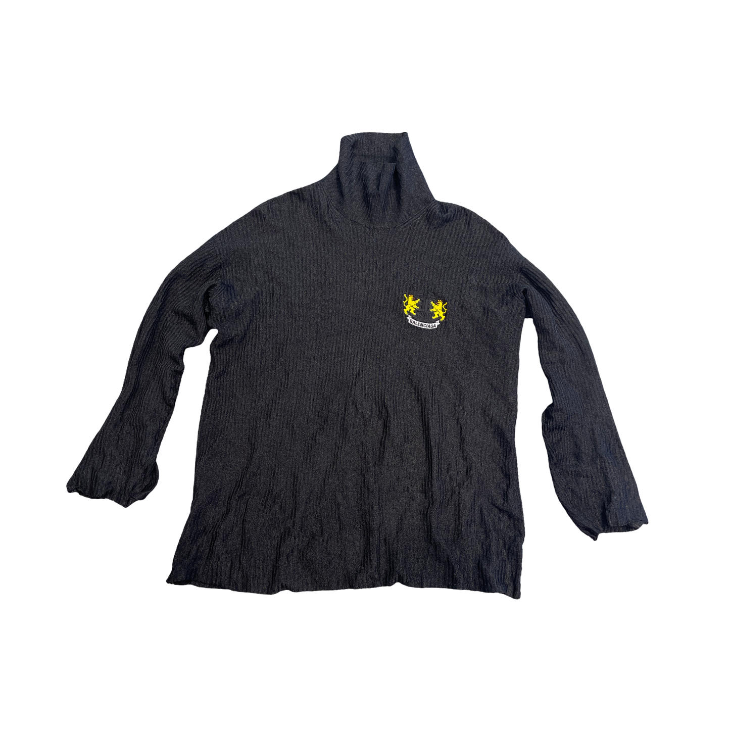 Balenciaga Soccer Logo Transparent Shirt Black