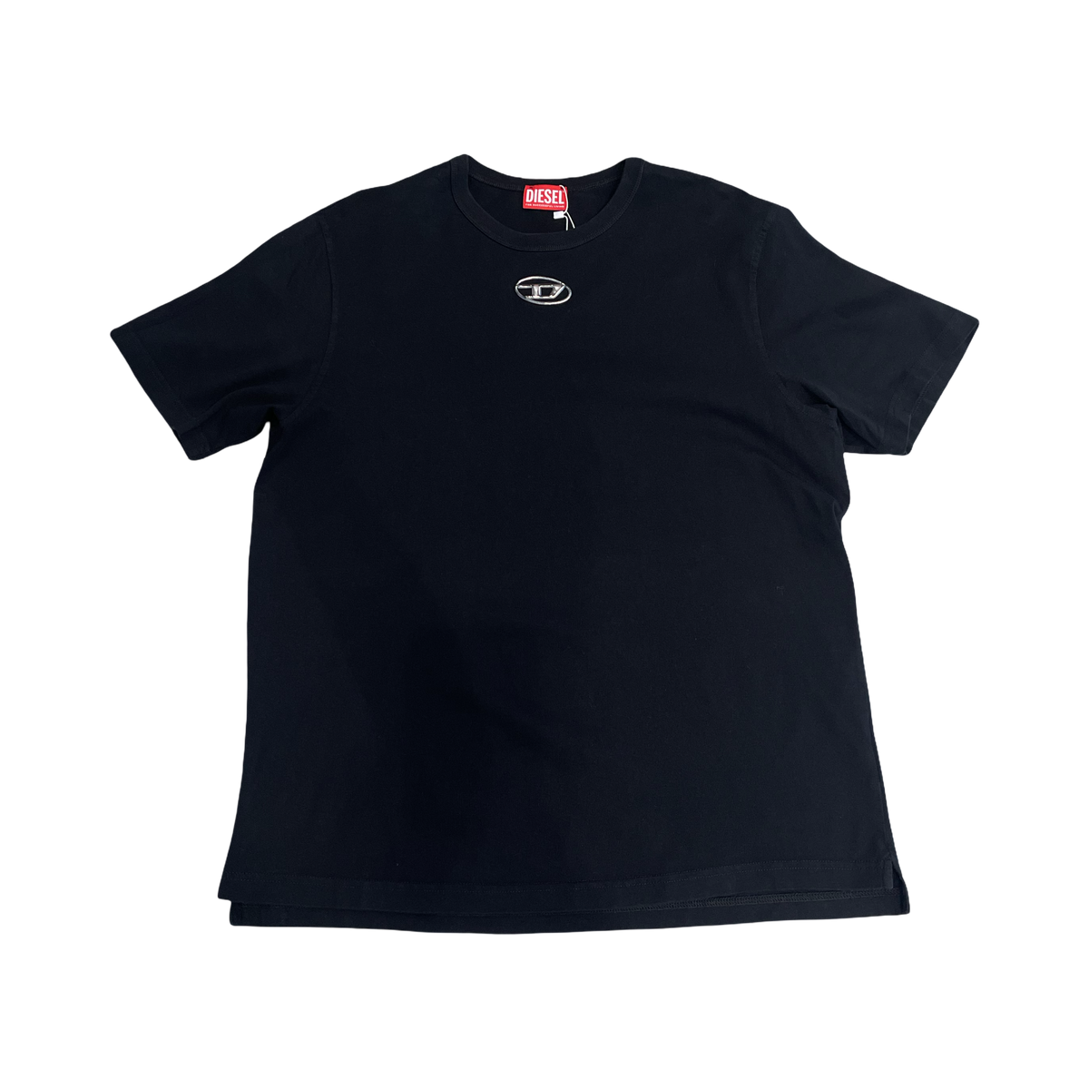 Diesel Metal Logo Black T Shirt
