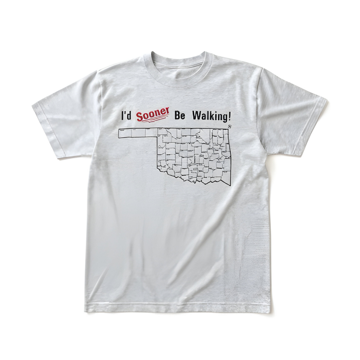 Vintage Oklahoma "I'd SOONER Be Walking" tee
