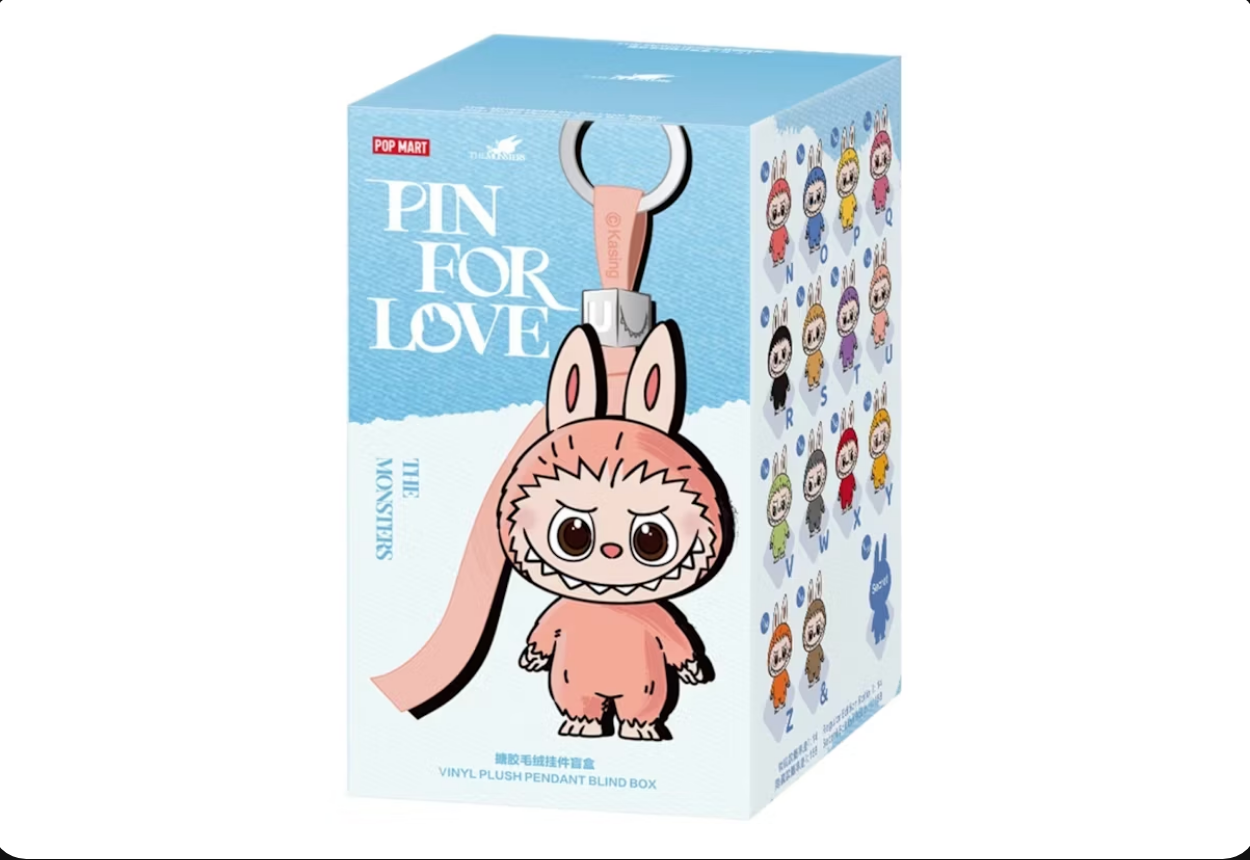THE MONSTERS Pin for Love Series-Vinyl Plush Pendant Blind Box (N-Z)