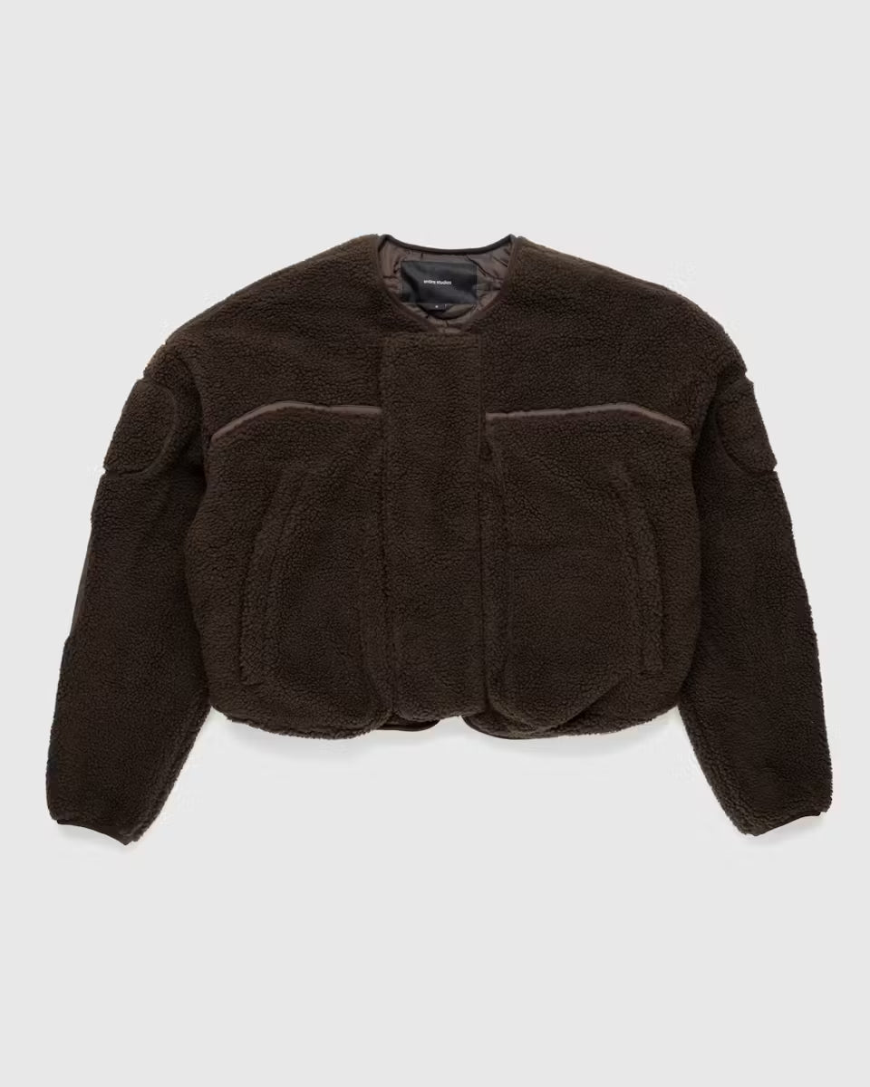 Entire Studios Fluffy Overcoat Brown