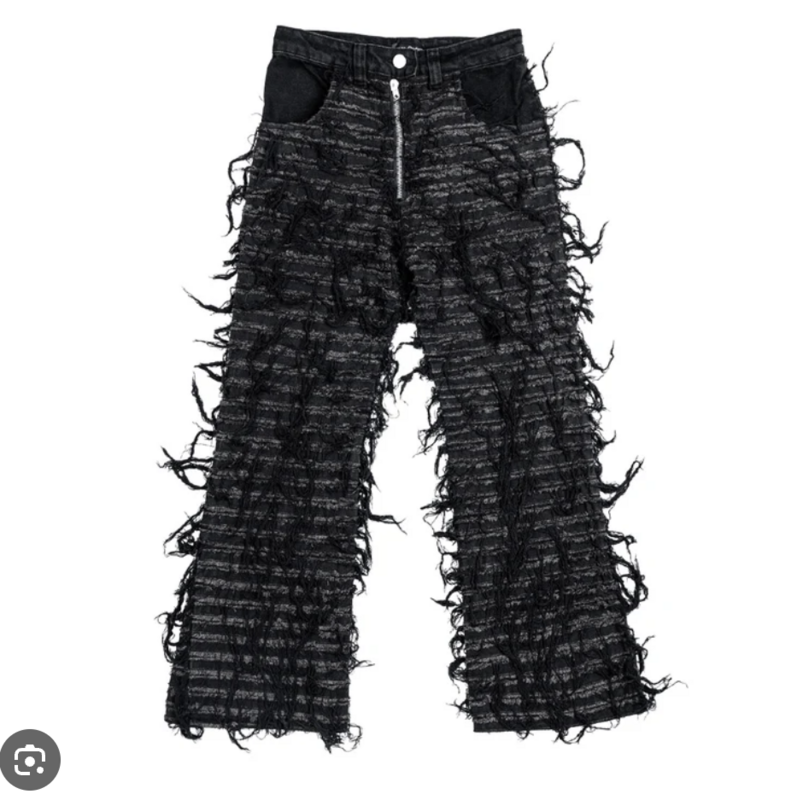 Eric Creer Striped Jeans Black