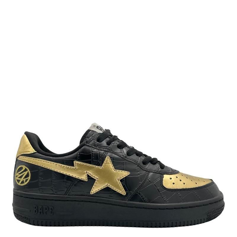 BAPE x 24k Bapesta Black Gold