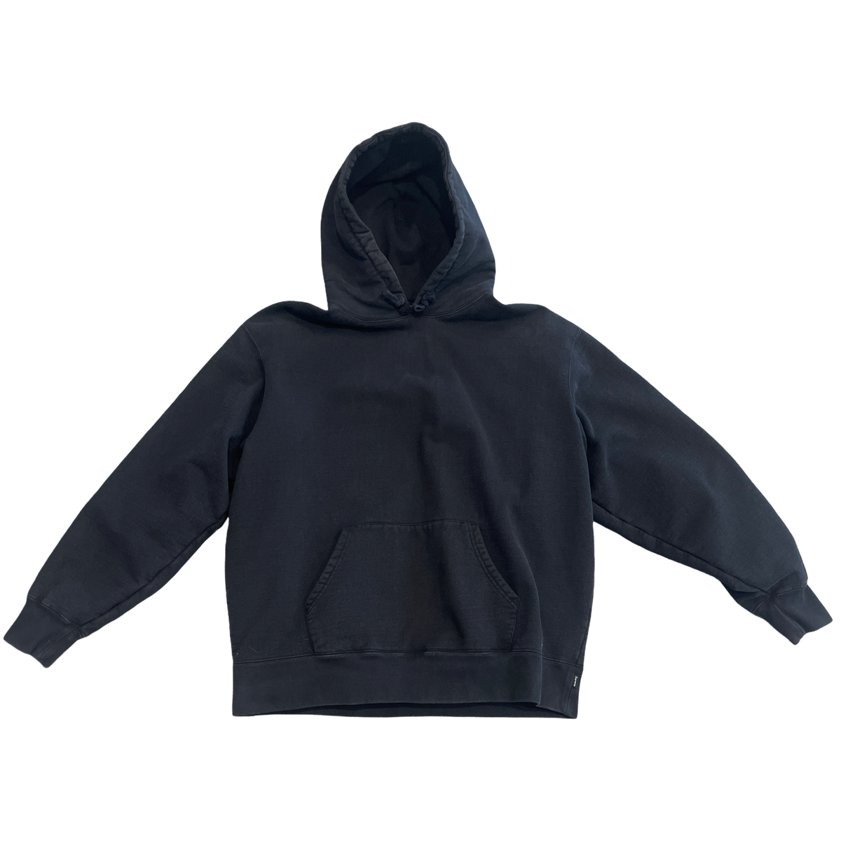 Supreme Satin Appliqué Hooded Sweatshirt (FW25) Black