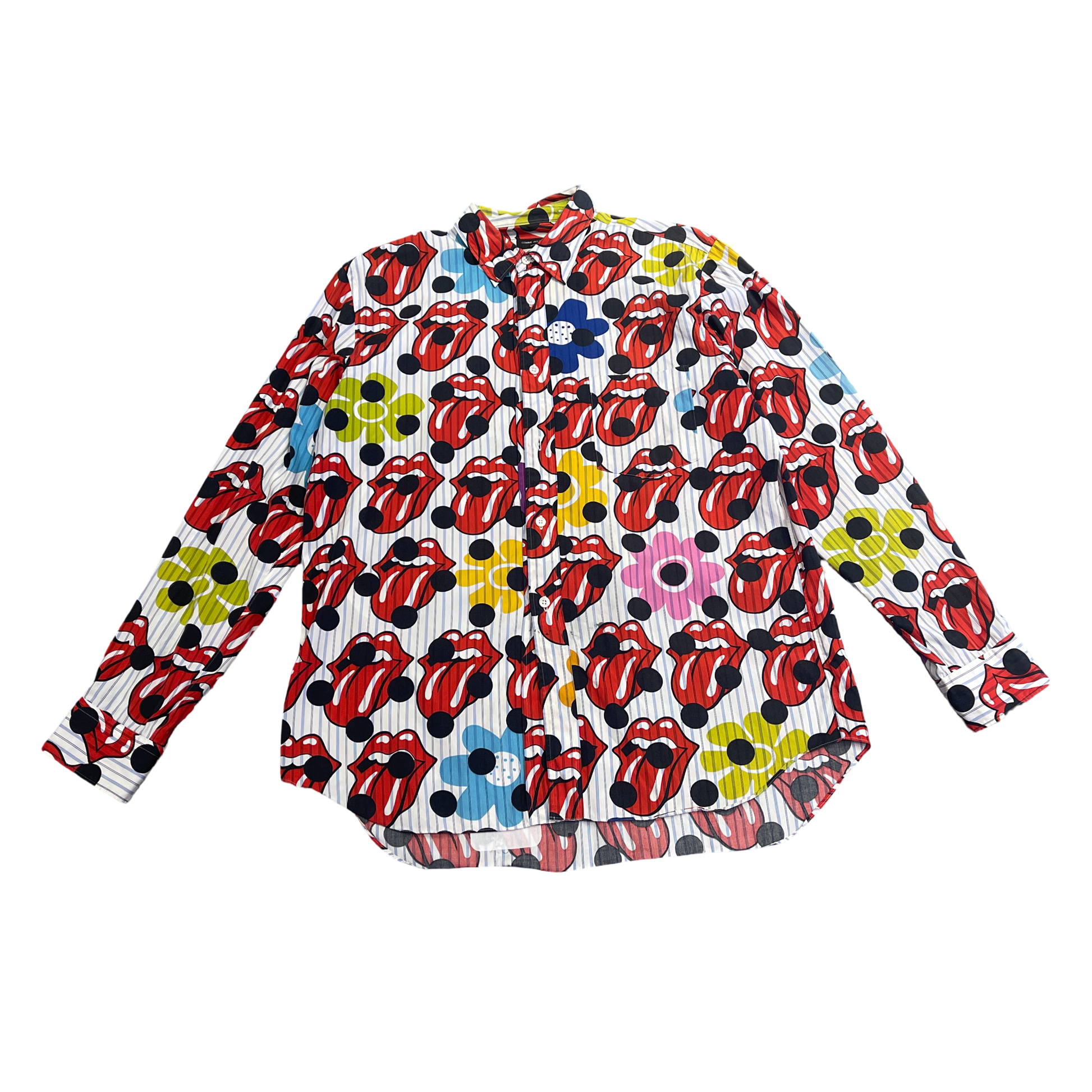 Cdg Rolling Stones Button Up