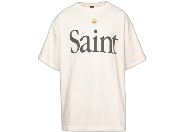 Saint Michael Heart Apple T-shirt White