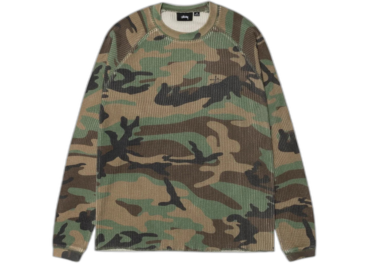 Stussy Basic Thermal Woodland Camo - Stylish and Comfortable