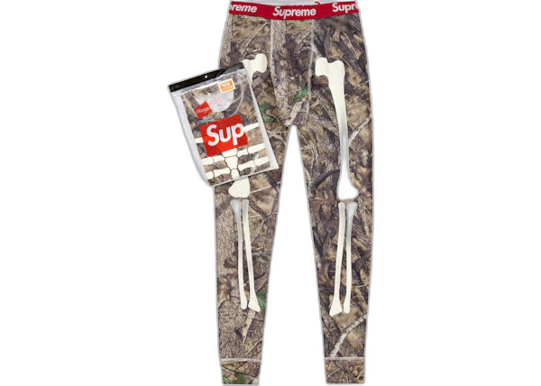 Supreme Hanes Bones Thermal Pant (1 Pack) Woodland Camo