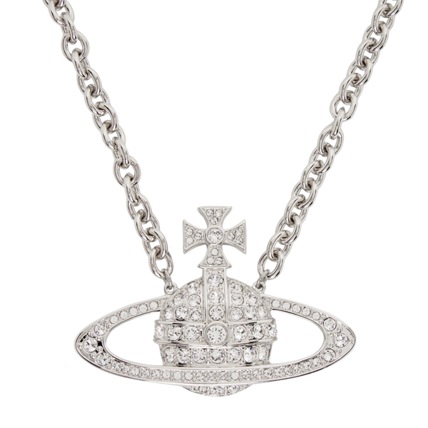 Vivienne Westwood Bas Relief Logo Necklace Platinum