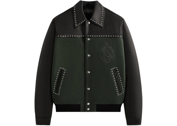 Kith Leather Combo Varsity Jacket Machine