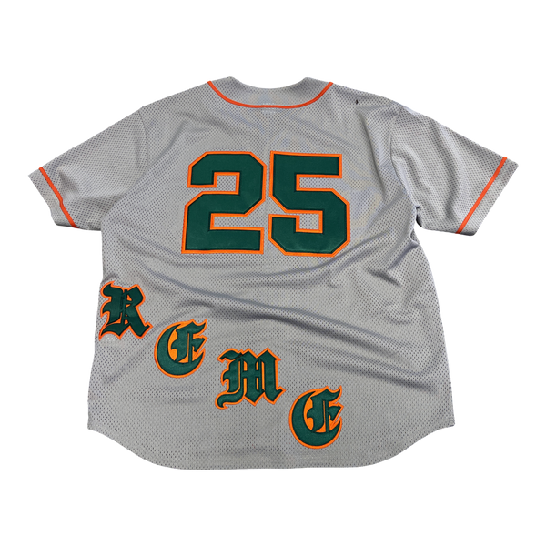 Supreme Old English Baseball Jersey Grey