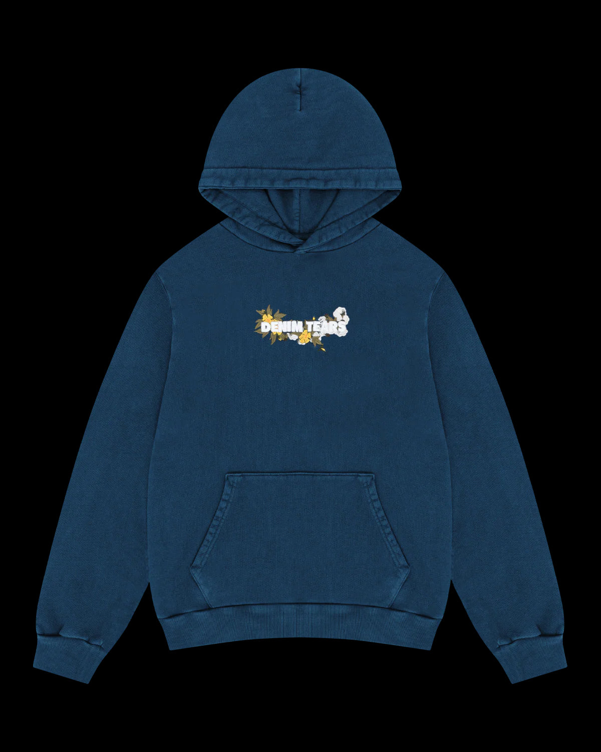 Denim Tears Embroidered Logo Hoodie Navy