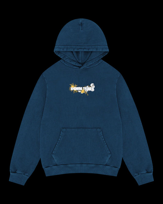 Denim Tears Embroidered Logo Hoodie Navy