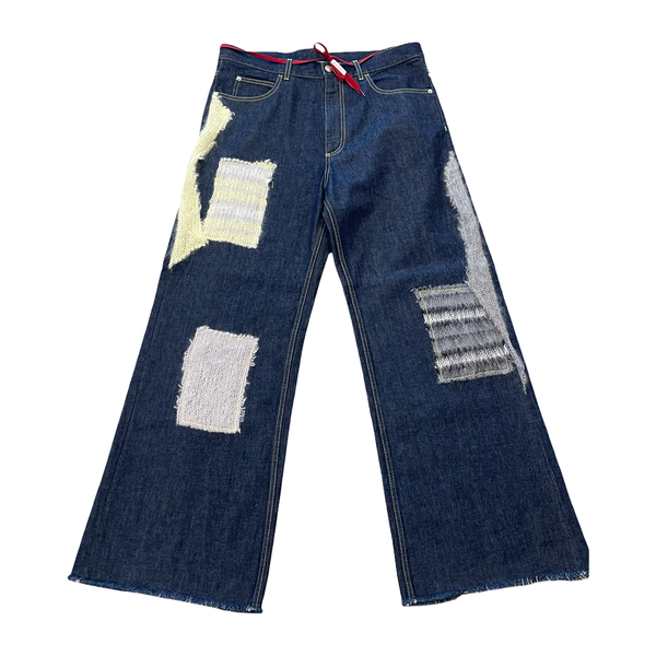 Marni Woll Patched Bull Denim Jeans