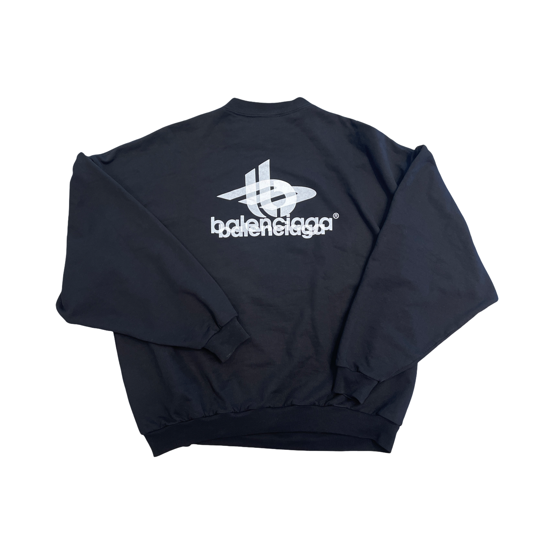 Balenciaga BB Layered Logo Crewneck Black