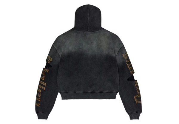 Vale Forever Glitch Waffle Thermal Zip Up Hoodie