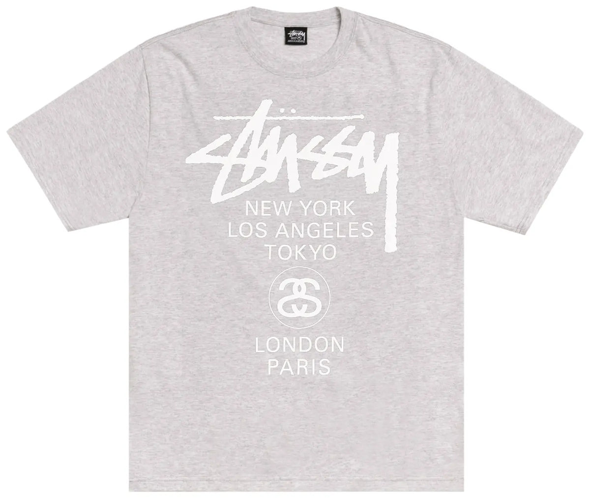 Stussy World Tour Tee 'Ash Heather'