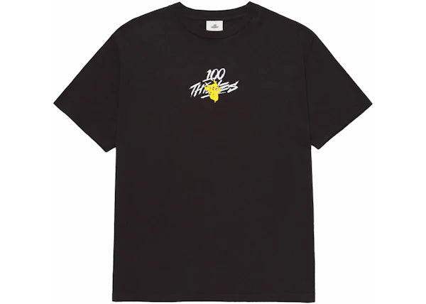 100 Thieves x Pokémon Pikachu Core T-shirt Washed Black