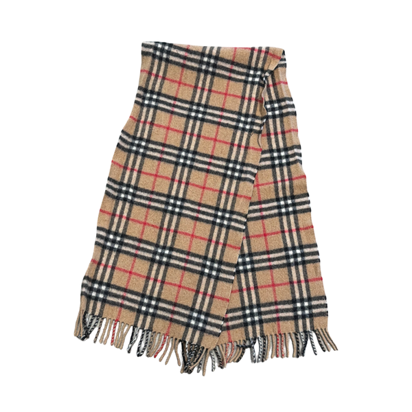 Burberry Tartan Vintage Scarf Camel