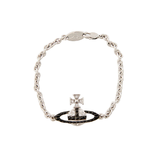 Vivienne Westwood Messaline Bracelet Platinum Black