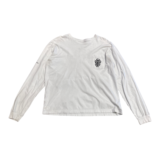 Chrome Hearts White L/S Half Dagger Tee
