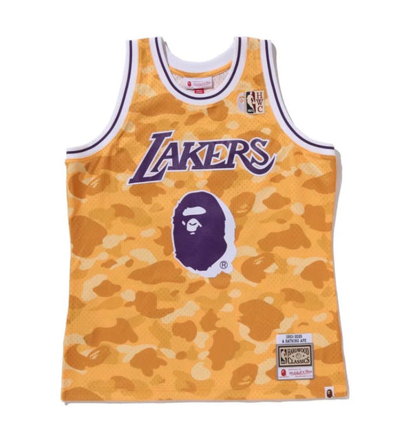 BAPE x Mitchell & Ness Lakers ABC Basketball Swingman Jersey