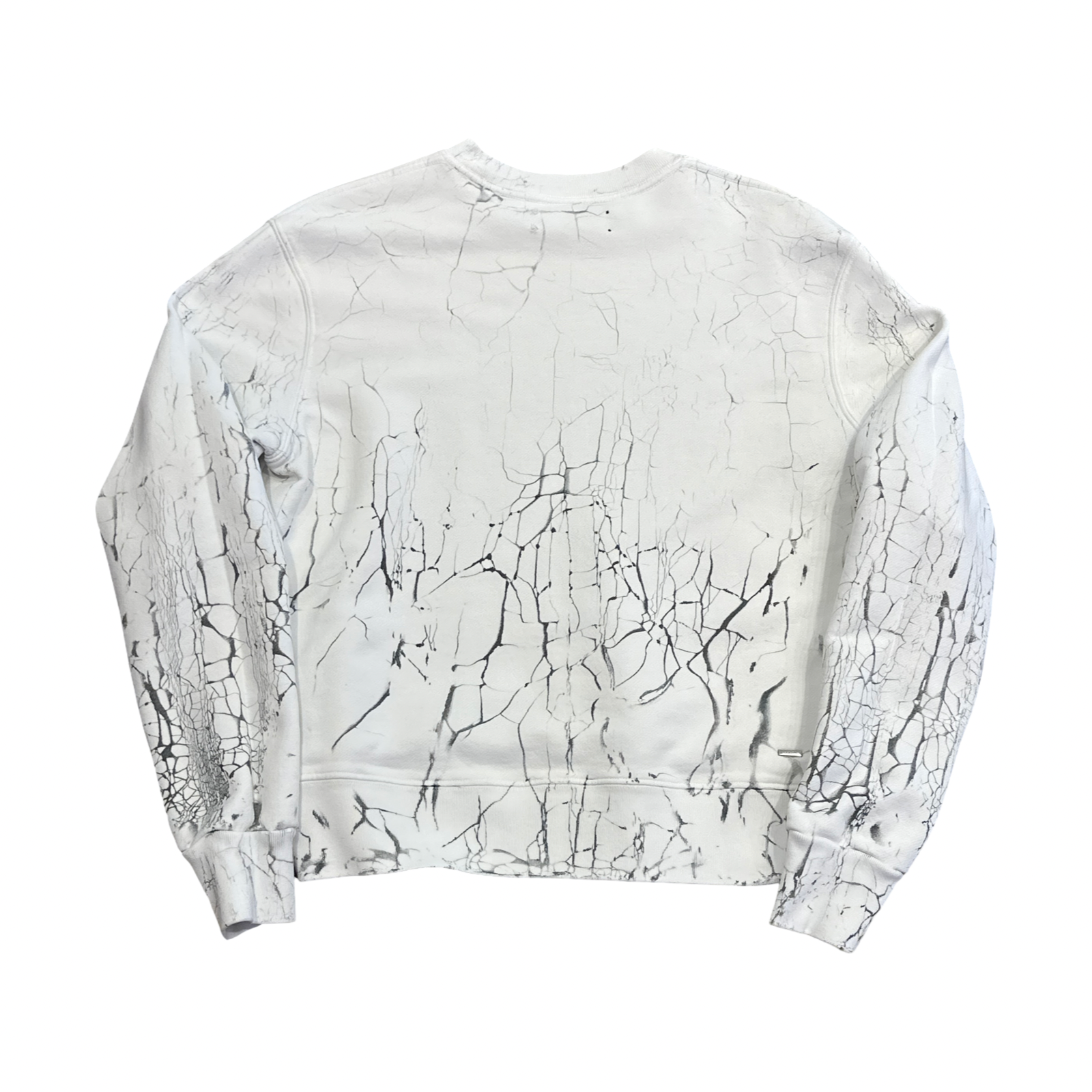 Amiri Logo Cracked Logo Sweatshirt Cream