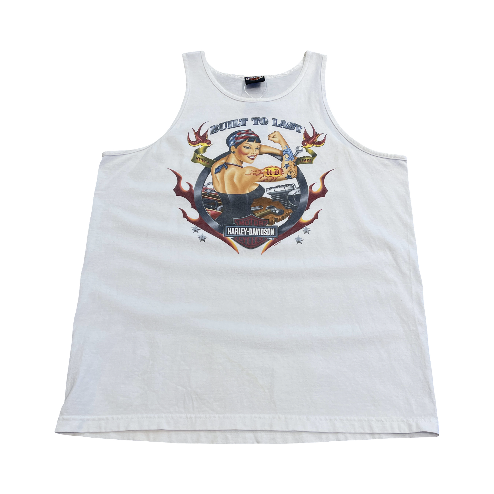 Vintage Harley Built To Last Tank Top