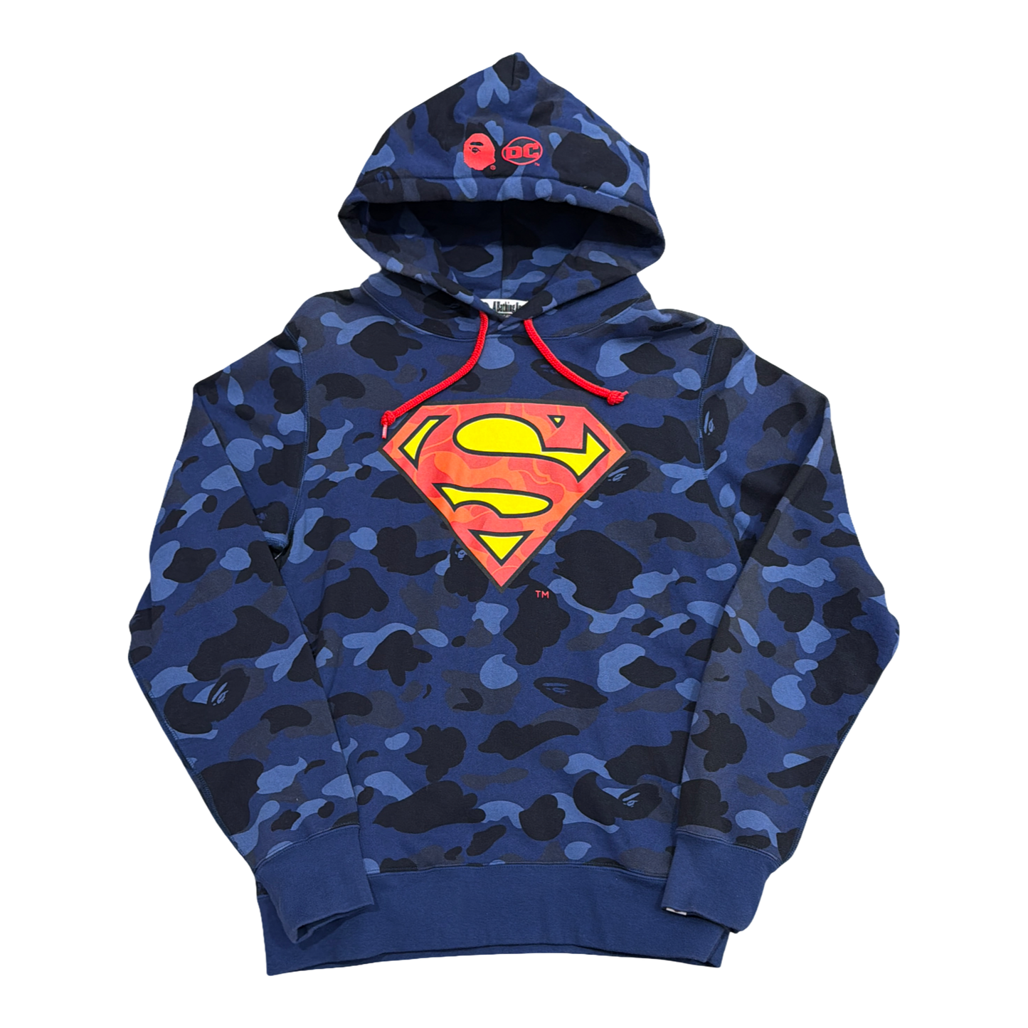 BAPE x DC Superman Color Camo Pullover Hoodie
