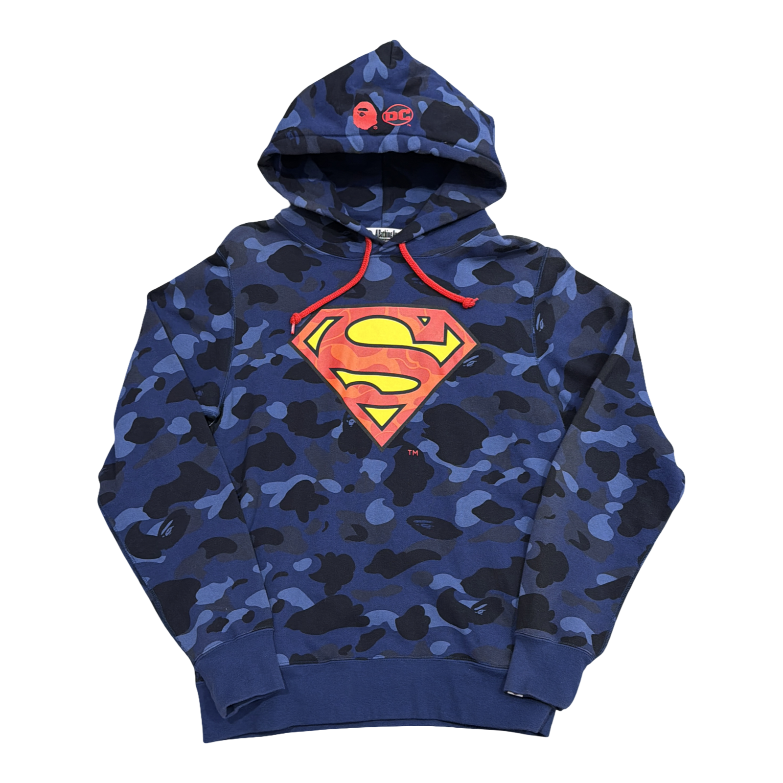 BAPE x DC Superman Color Camo Pullover Hoodie