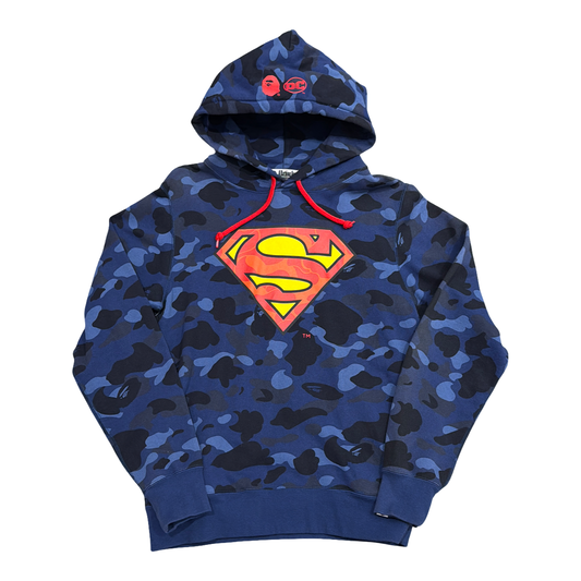 BAPE x DC Superman Color Camo Pullover Hoodie