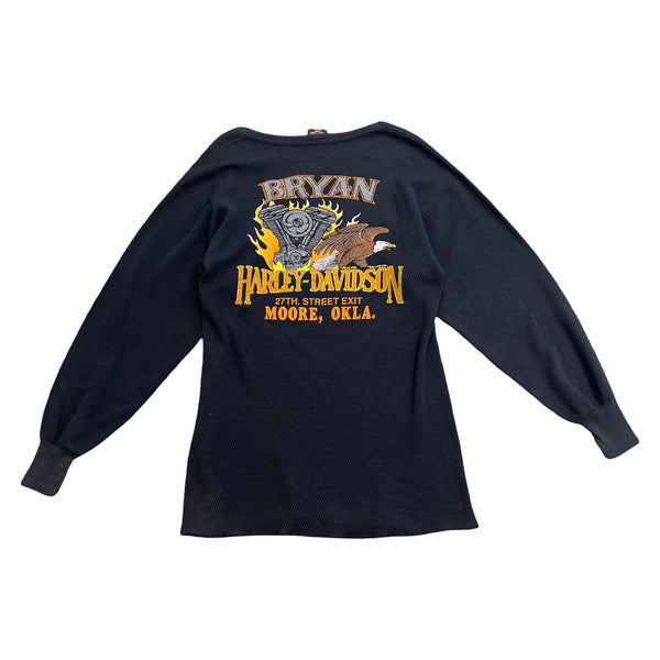 80's Harley Davidson Henley Shirt