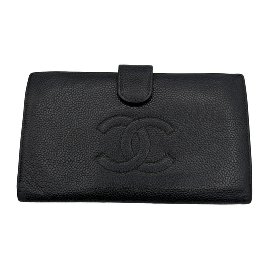 Chanel Black Caviar Leather Wallet