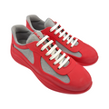 Prada America's Cup Soft Rubber And Bike Fabric Sneakers In Red