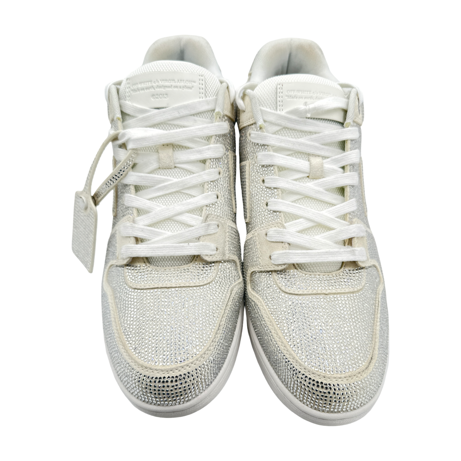 OFF-WHITE Out Of Office "OOO" Low Tops Strass White