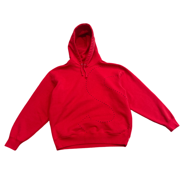 Supreme Laser Cut S Logo Hooded Sweatshirt Red