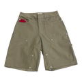 Commons Double Knee Canvas Short Faded Green