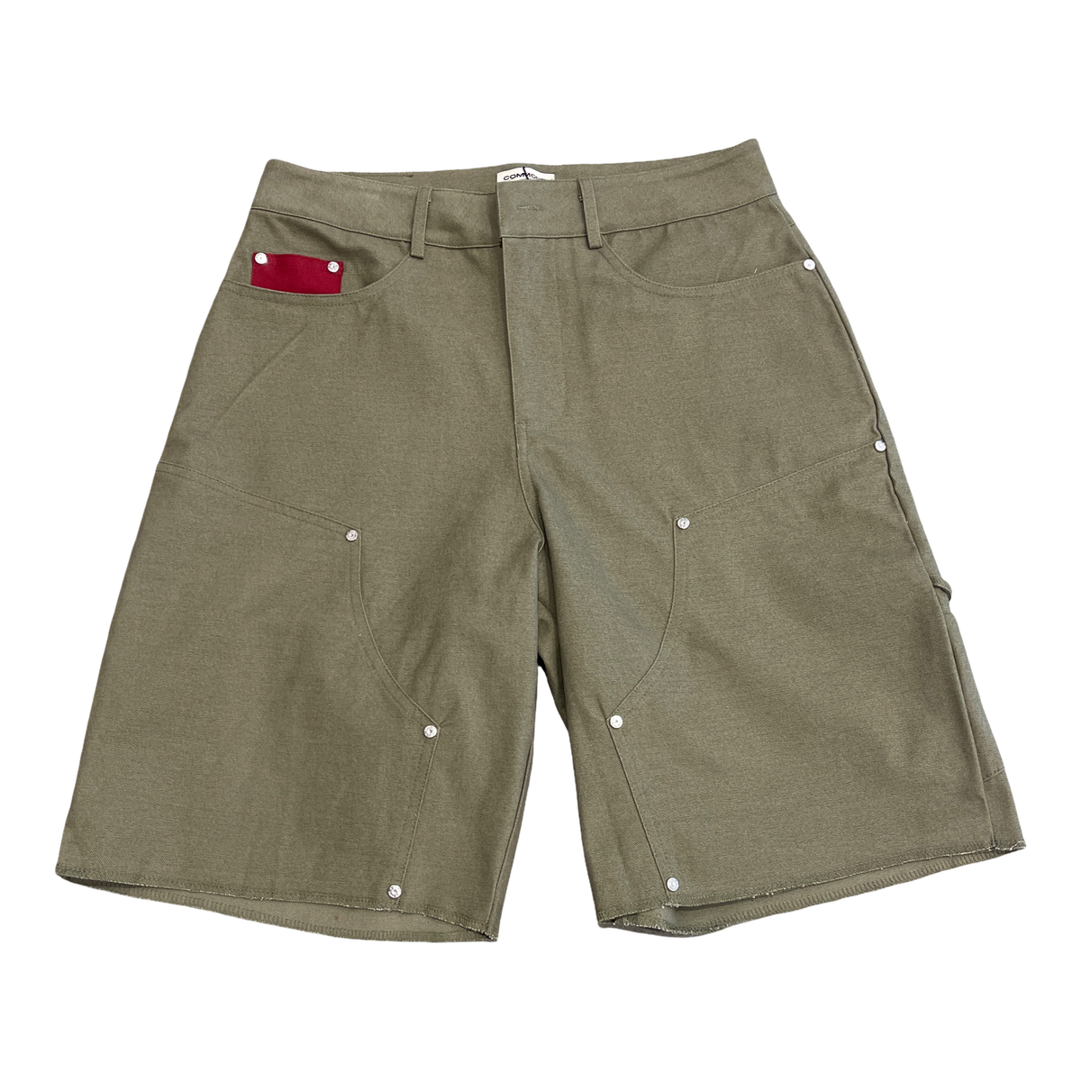 Commons Double Knee Canvas Short Faded Green