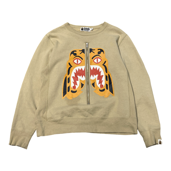 Bape Tiger Beige Crewneck