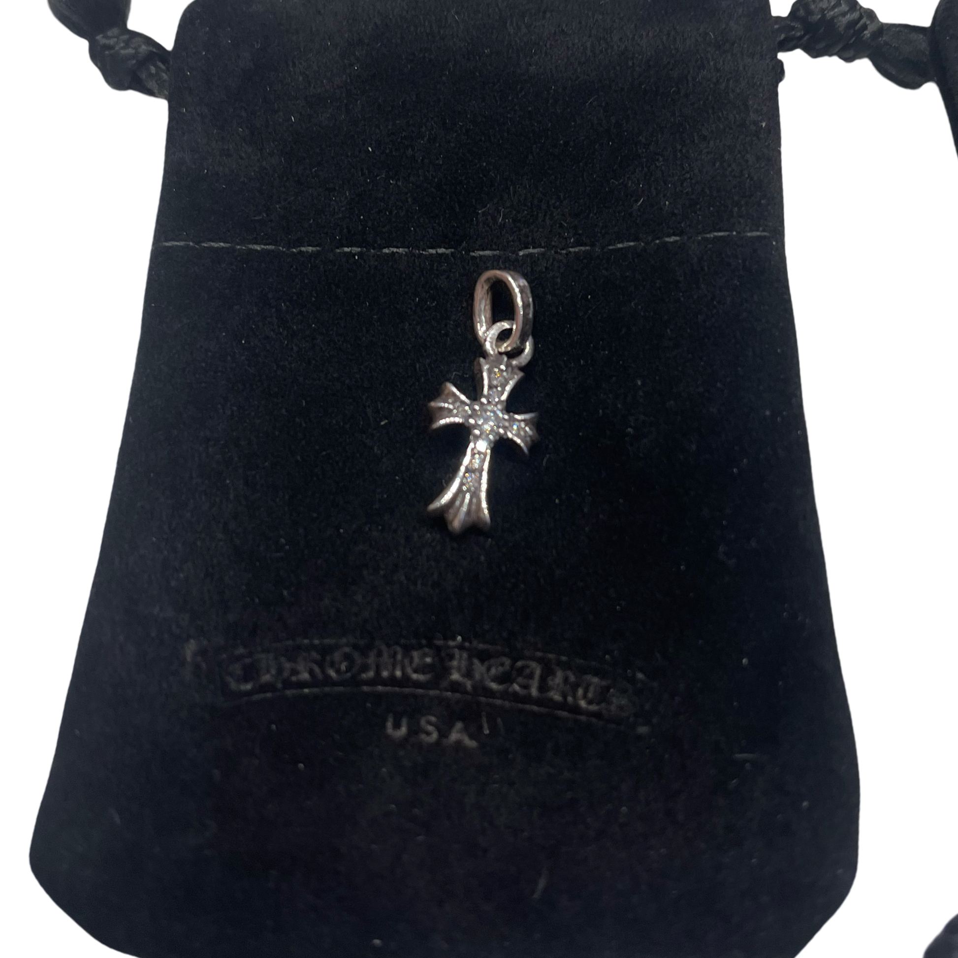 Chrome Hearts Babby Fat Cross with pave Dimonnds