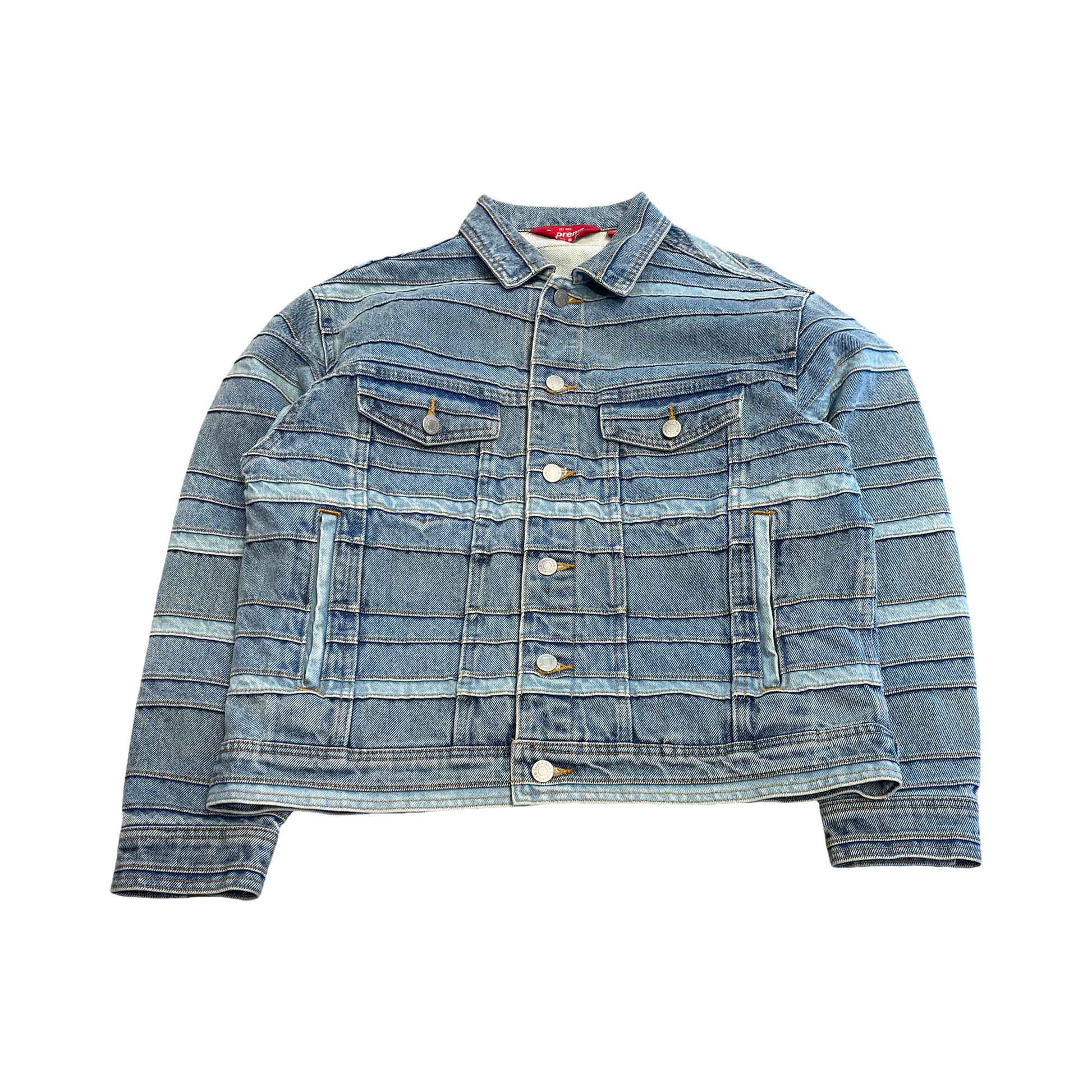 Supreme Layered Denim Trucker Jacket Washed Blue