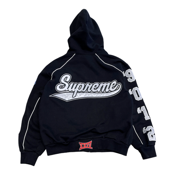 Supreme Playoffs Zip Up Hooded Sweatshirt Black