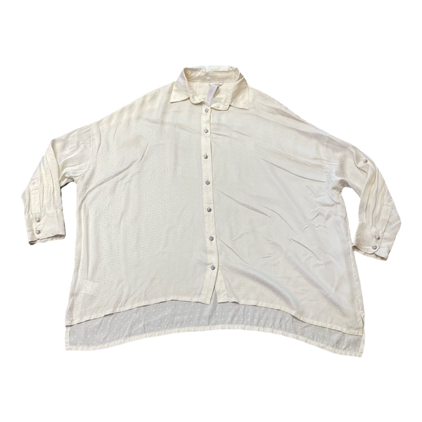 Chrome Hearts Silk Button Up Cream